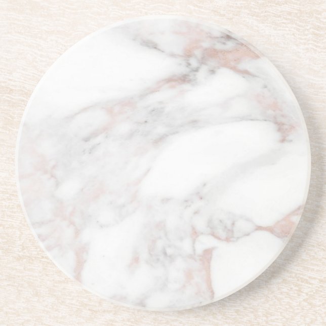 Dessous De Verre En Grès Custom Rose Gold Marble Elegant Modèle (Devant)