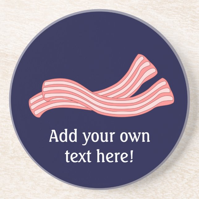 Dessous De Verre En Grès Customiser ce graphique Bacon Rashers (Devant)