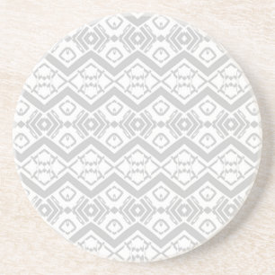 Dessous De Verre En Grès Cute gray zigzag pattern  mug button