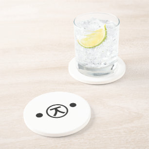 Dessous De Verre En Grès Cute Kuma Bear Kaomoji Emoticon japonais Texte Art