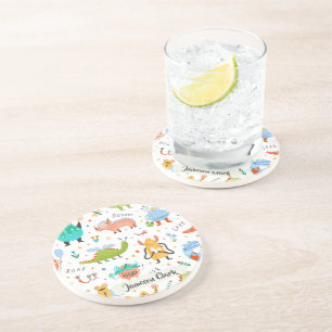 Dessous De Verre En Grès Cute Personnalisé Dinosaure Alien Enfants