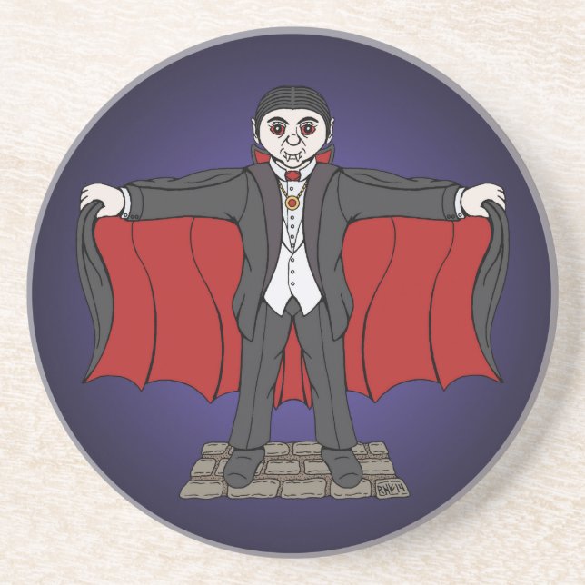 Dessous De Verre En Grès Cute Vampire/Dracula (Devant)