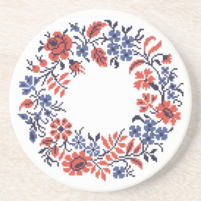 Dessous De Verre En Grès Cycle des fleurs (Devant)