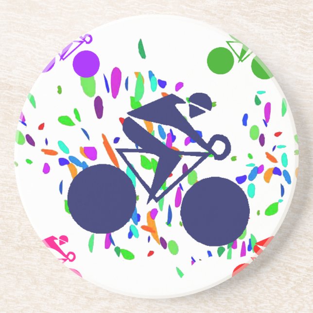 DESSOUS DE VERRE EN GRÈS CYCLISME (Devant)