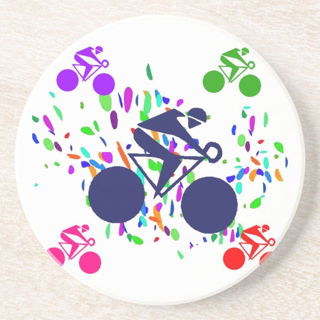 DESSOUS DE VERRE EN GRÈS CYCLISME (Devant)