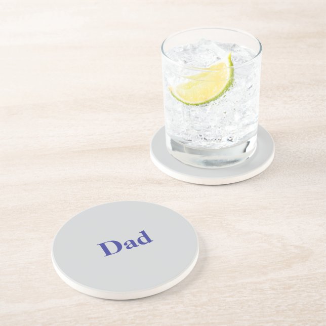 Dessous De Verre En Grès Dad Father's Day Gray Coaster (Côté)