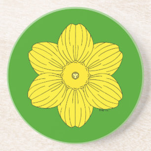 Dessous De Verre En Grès Daffodique héraldique