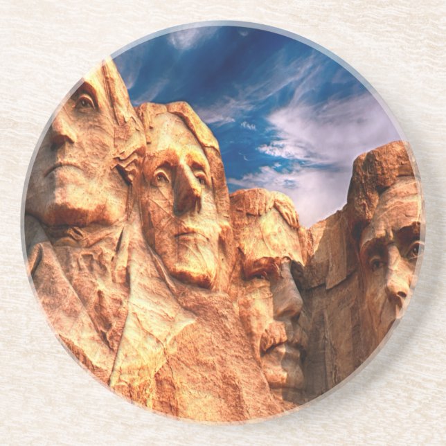 Dessous De Verre En Grès Dakota du Sud Mont Rushmore (Devant)