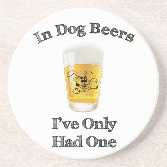 Dessous De Verre En Grès Dans les bières à chiens (Devant)