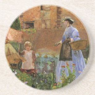 Dessous De Verre En Grès Dans un jardin à Cookham par George John Pinwell