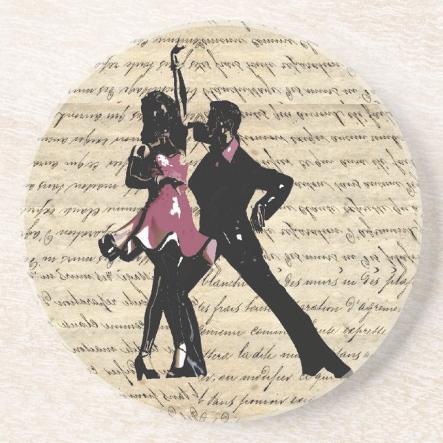 Dessous De Verre En Grès Danseurs (Devant)