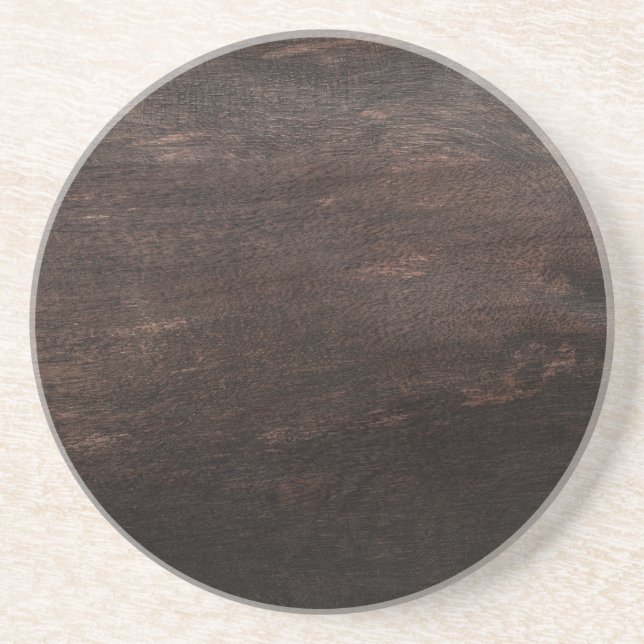 Dessous de verre en grès de bois foncé Brown (Devant)