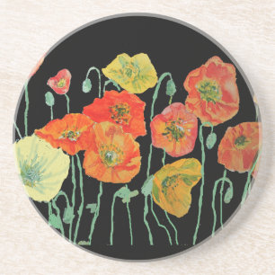 Dessous de verre en grès de fleur de cépages orang