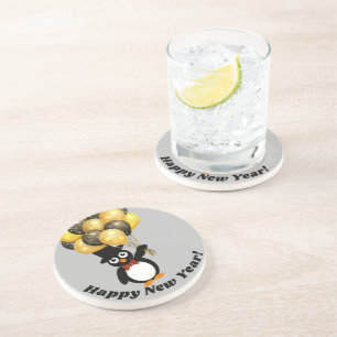 Dessous de verre en grès de pingouin de la nouvell