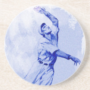 dessous de verre en grès de terrain de base-ball v