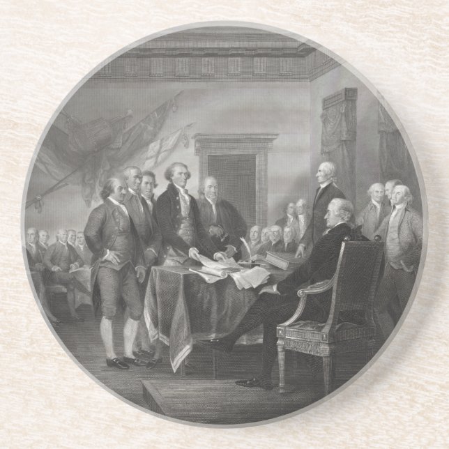 Dessous De Verre En Grès Déclaration d'indépendance (Devant)