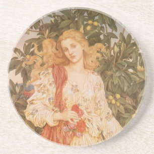 Dessous De Verre En Grès Déesse des fleurs, Flora de Morgan