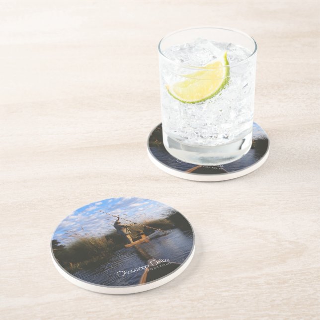 Dessous De Verre En Grès Delta d'Okavango (Côté)