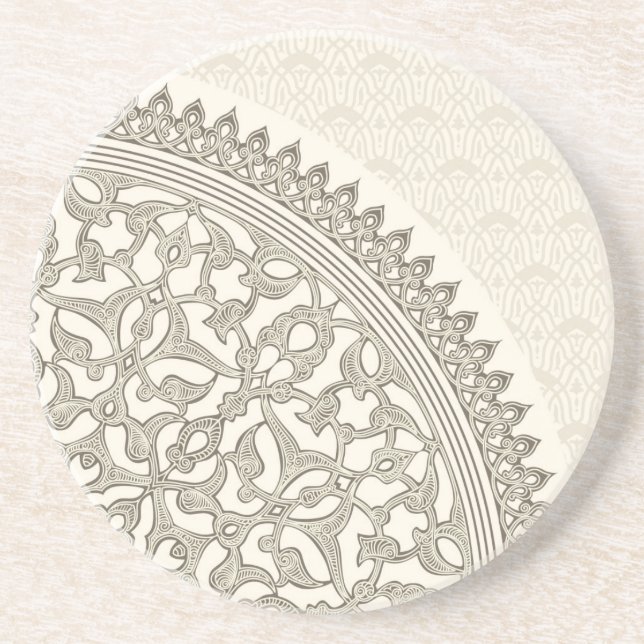 Dessous De Verre En Grès Dentelle Arabe de style (Devant)