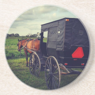 Dessous De Verre En Grès Dernière nuit dans une communauté Amish, Cheval Am