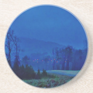 Dessous De Verre En Grès Des lumières scintillantes dans un Blue Mountain M