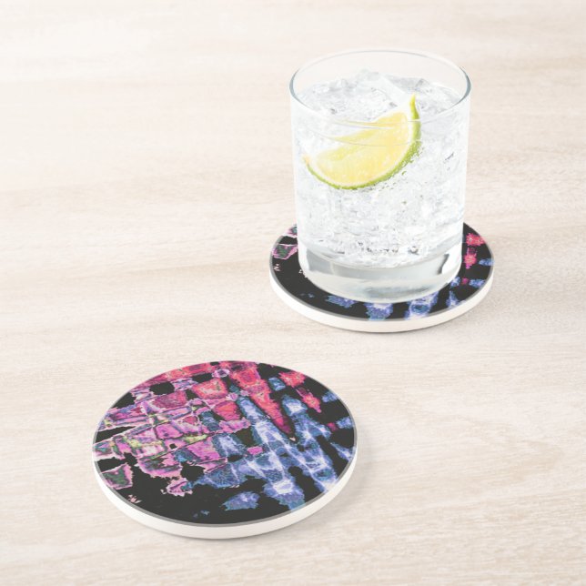 Dessous De Verre En Grès Design des aquarelles (Côté)