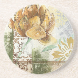Dessous De Verre En Grès Design Fresque décoratif avec Fleur Globe