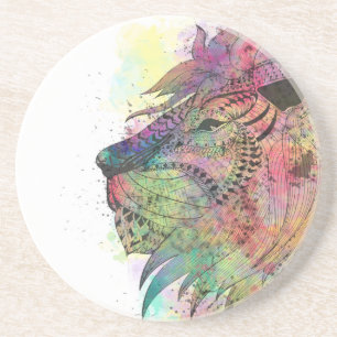 Dessous De Verre En Grès Design génial d'aquarelle tribale