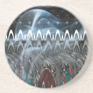 Dessous De Verre En Grès Design Tribal Edgy moderne.