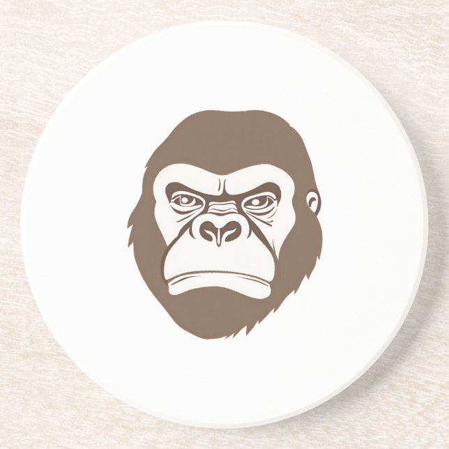 Dessous De Verre En Grès Dessin de dessin de Gorilla (Devant)