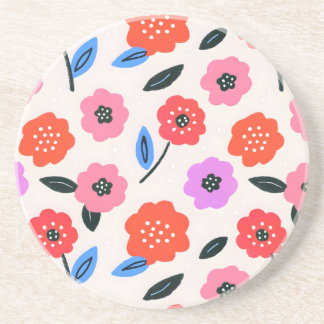 Dessous De Verre En Grès dessin de fleurs de Han