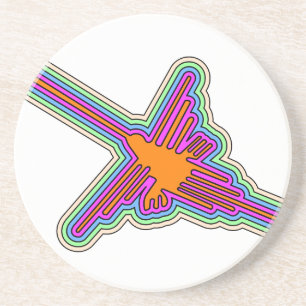 Dessous De Verre En Grès Dessin de Nazca Hummingbird Pérou