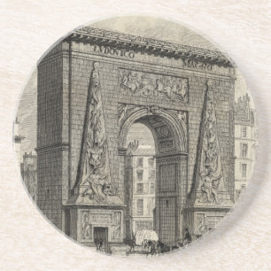 Dessous De Verre En Grès Dessin du monument de la Porte Saint-Denis