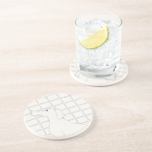 Dessous De Verre En Grès Dessin original Chien chinois Année Anniversaire C