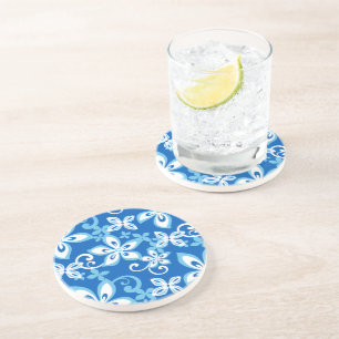 Dessous De Verre En Grès DESSOUS DE VERRE de grès ALOHA HAWAII (BLUES)