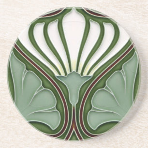 Dessous De Verre En Grès Dessous de verre de grès Art nouveau