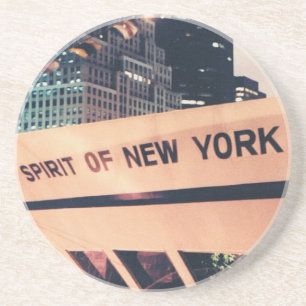 Dessous De Verre En Grès Dessous de verre de grès avec l'esprit de New York
