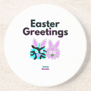 Dessous De Verre En Grès Dessous de verre de grès Bunny Fuzzies