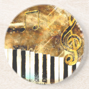 Dessous De Verre En Grès Dessous de verre de grès Grunge Musical