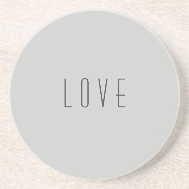 Dessous De Verre En Grès dessous de verre de grès "Love" (Devant)