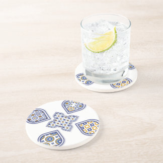 Dessous De Verre En Grès Dessous de verre de grès marocain Zellij - Elegant