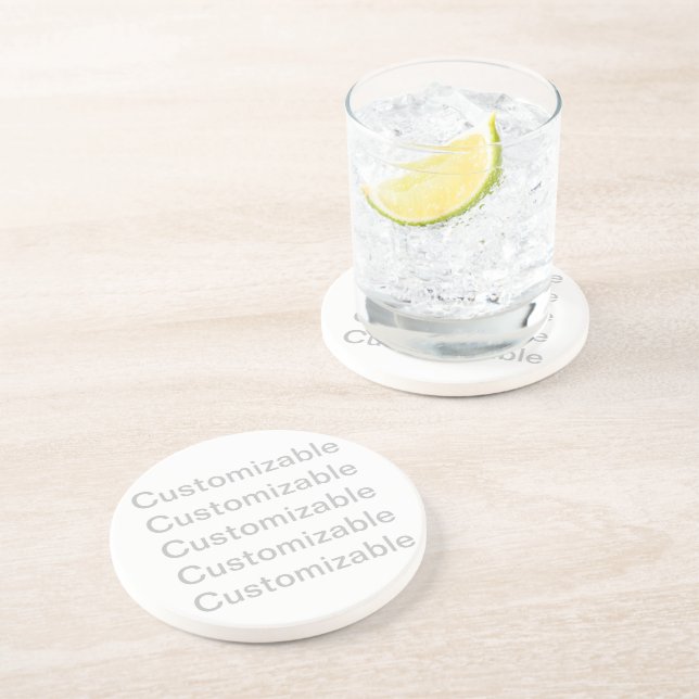 Dessous De Verre En Grès Dessous de verre de grès personnalisable (Côté)