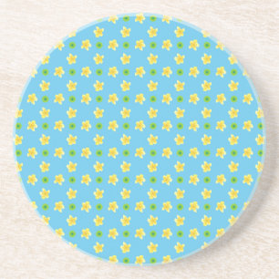 Dessous De Verre En Grès Dessous de verre de grès Primroses, Turquoise, Pol
