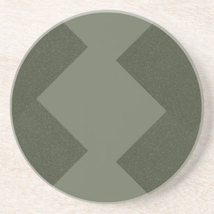 Dessous De Verre En Grès Dessous de verre minimaliste de grès vert mousse