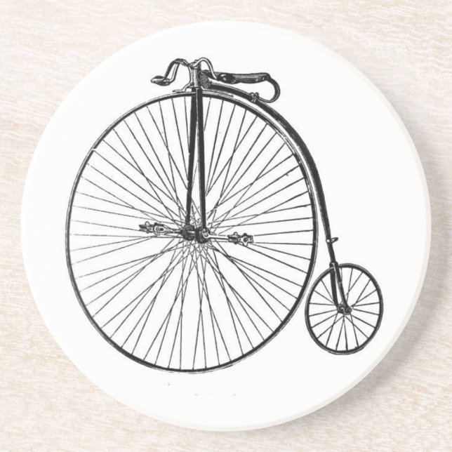 Dessous De Verre En Grès Dessous de verre vintages de grès de bicyclette (Devant)