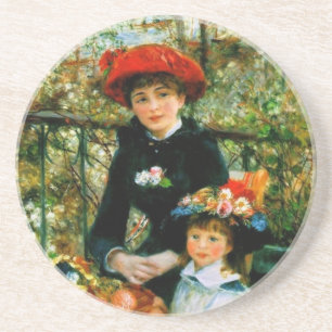 Dessous De Verre En Grès Deux Soeurs en terrasse par Renoir