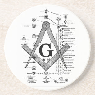 Dessous De Verre En Grès Diagramme des degrés maçonniques