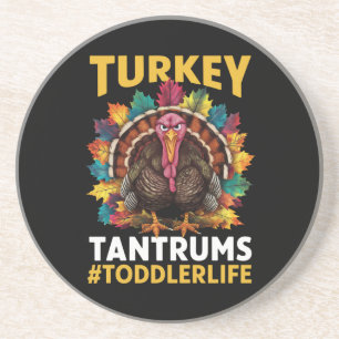 Dessous De Verre En Grès Dinde Et Tantrums Vie De Tout-Petit Thanksgiving