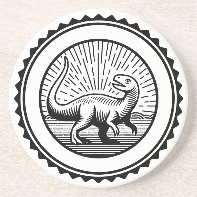Dessous De Verre En Grès Dinosaure (Devant)