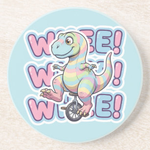 Dessous De Verre En Grès Dinosaure, roue!!!